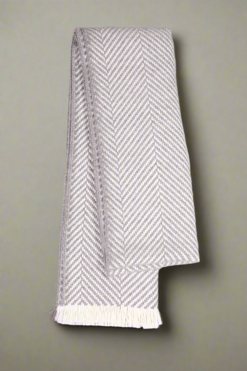 Alpaca Wool Scarf – Chevron Design