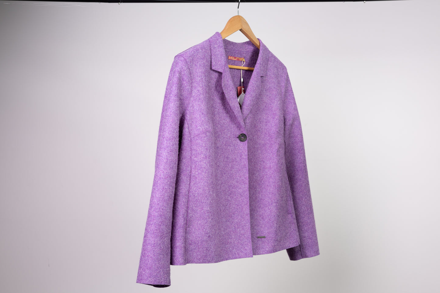 Elegant Handmade Alpaca Wool Blazer – Vibrant Lilac, Sustainable Luxury Outerwear